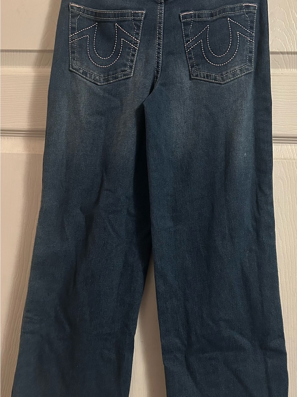 True Religion Girls Indigo Bootcut Jeans with Signature Pocket Stitching